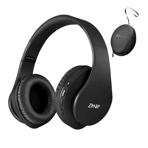 Zihnic Casque sans Fil Noir