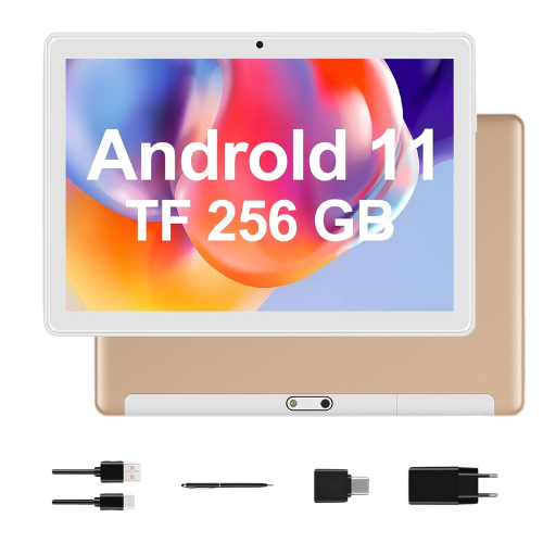 OVZIOCO Tablette 256 Go Or